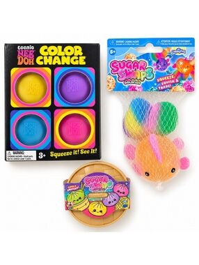 NeeDoh Color Change + ORB Sugar Swaps Goldfish & Dumplings Squishy Bundle NEW